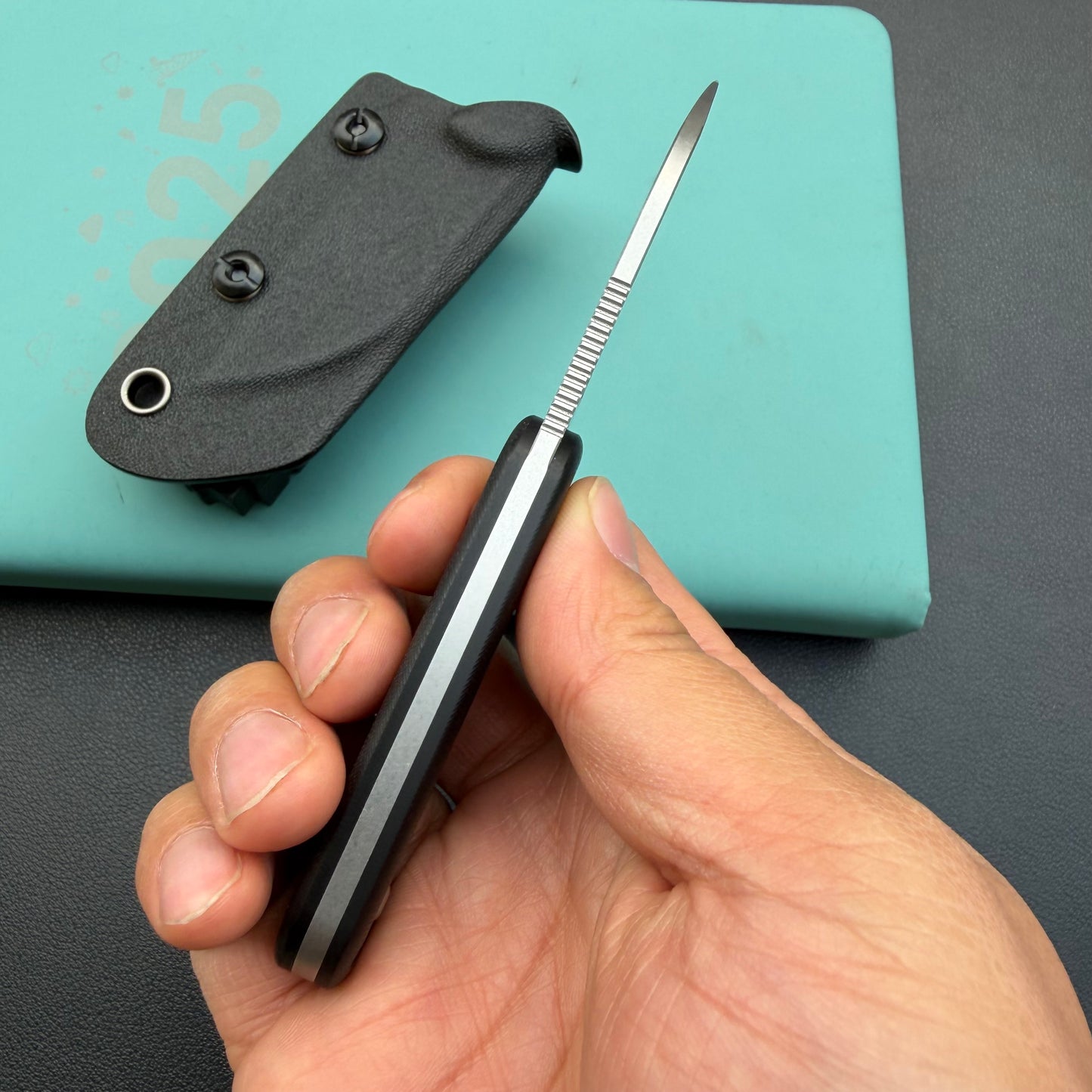 KUBEY KU412A Rockhopper Fixed Blade Black Fixed  Knife