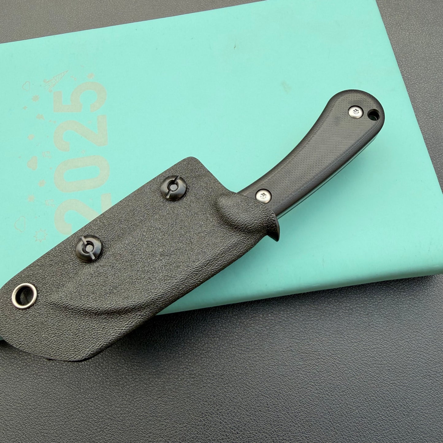 KUBEY KU412A Rockhopper Fixed Blade Black Fixed  Knife