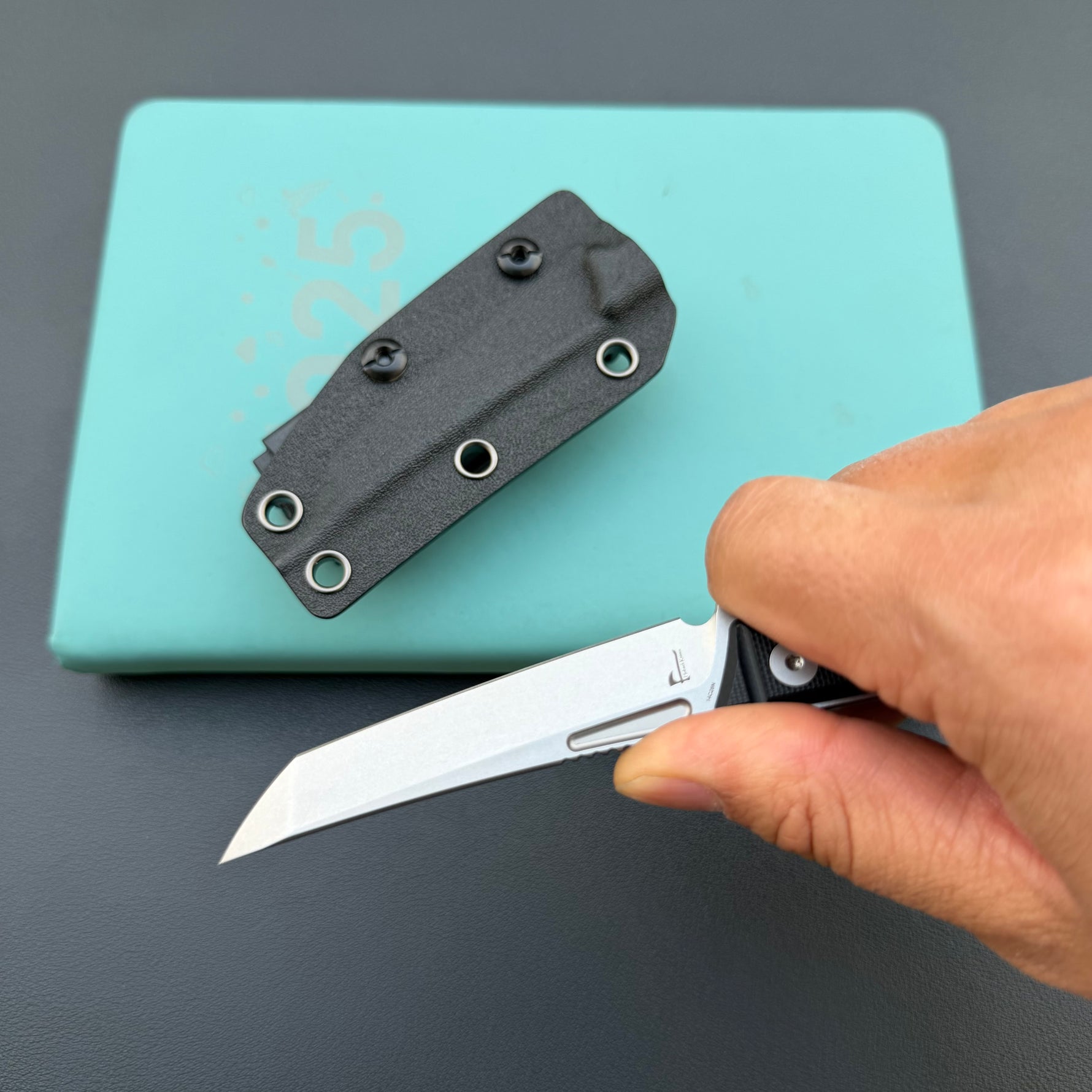 KUBEY knife KU430A Goliath Fixed Blade Black Folding Knife