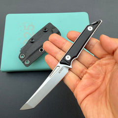 KU KNIVES KU430A Goliath Fixed Blade Black Folding Knife