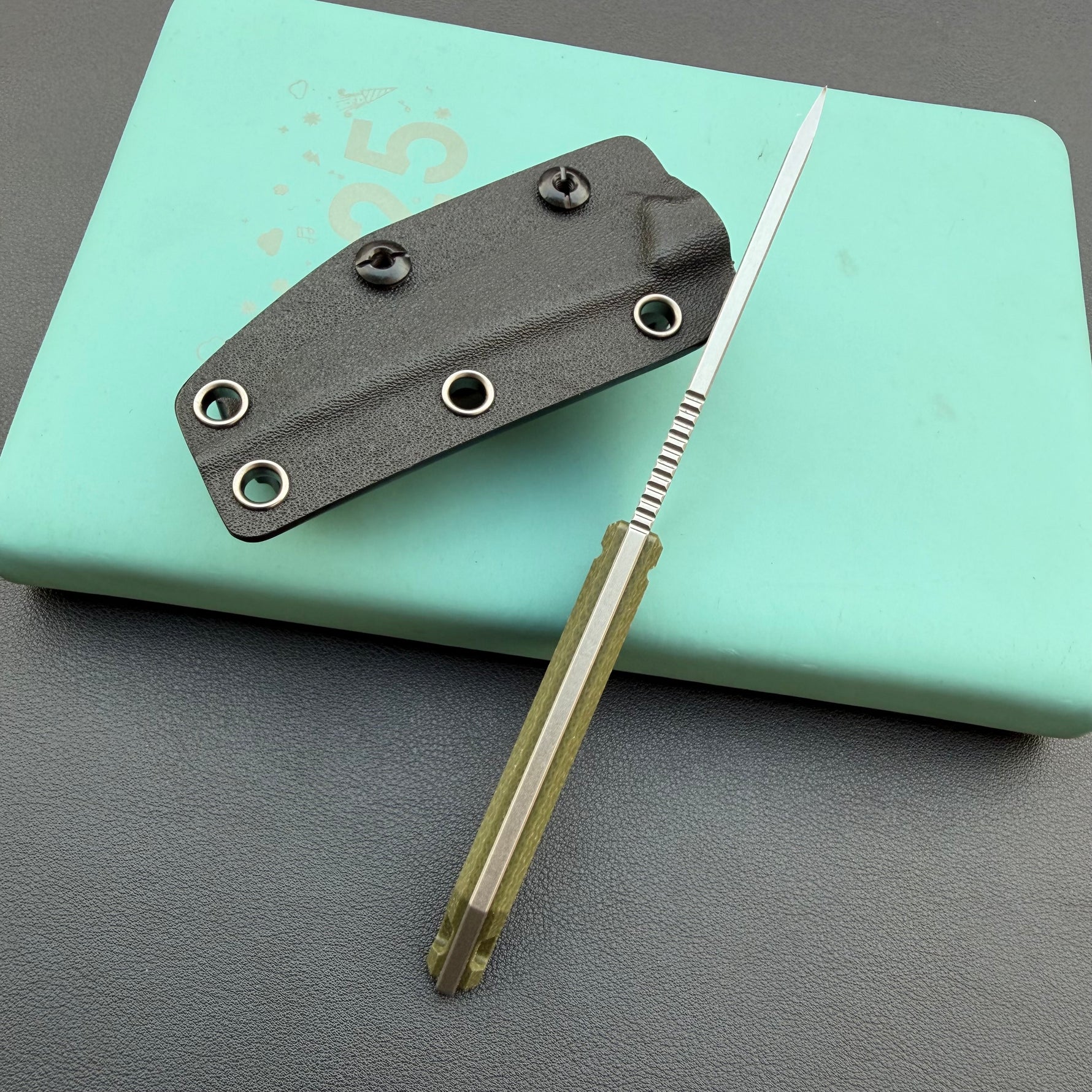 KUBEY knife KU430E Goliath Fixed Green  Fixed  Knife