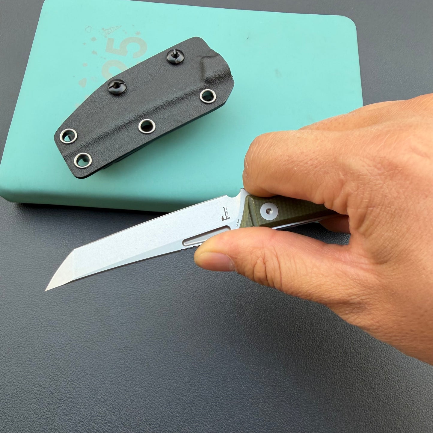 KUBEY KU430E Goliath Fixed Green  Fixed  Knife