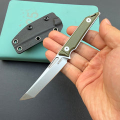 KU KNIVES KU430F Goliath Fixed Black Green  Fixed  Knife