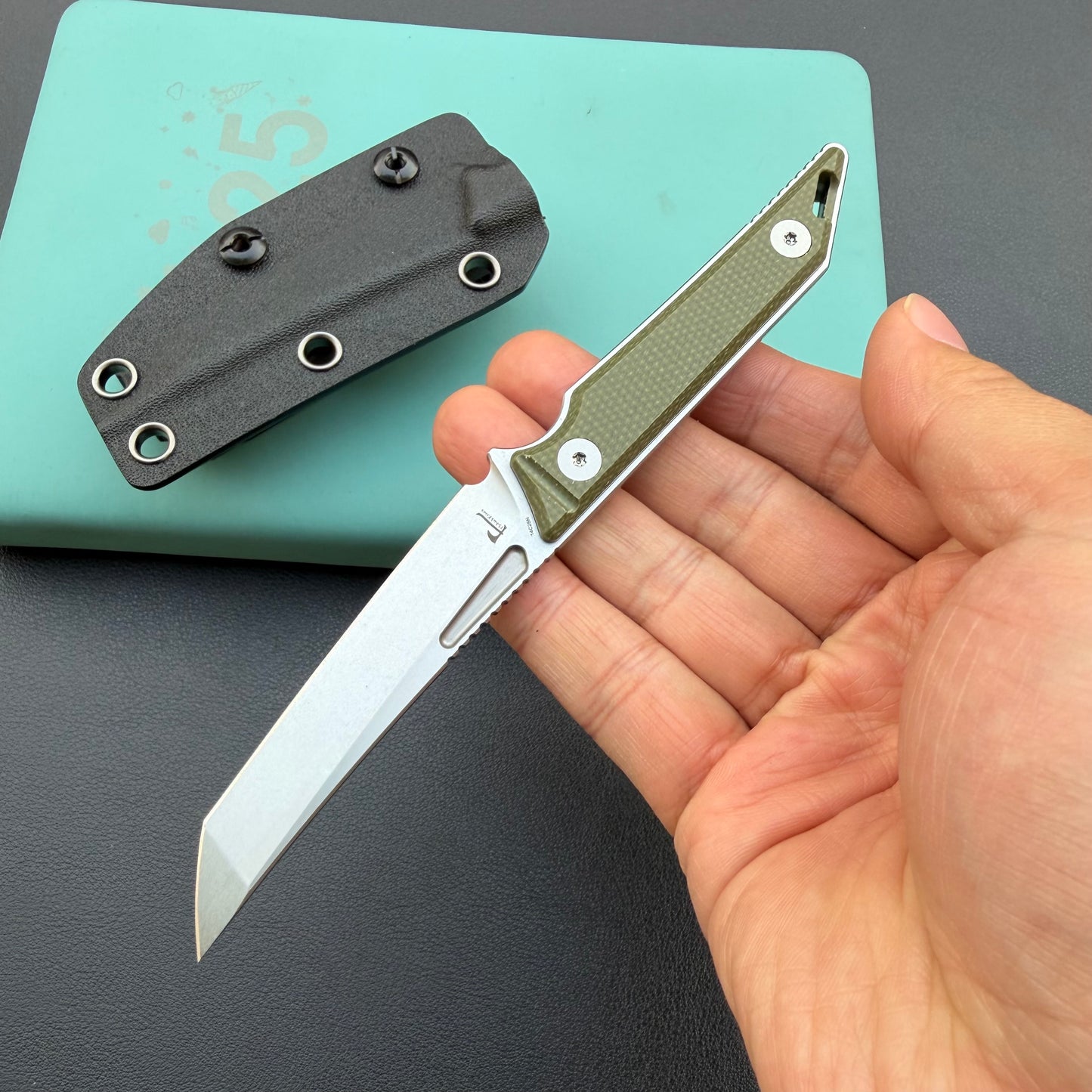 KUBEY KU430E Goliath Fixed Green  Fixed  Knife