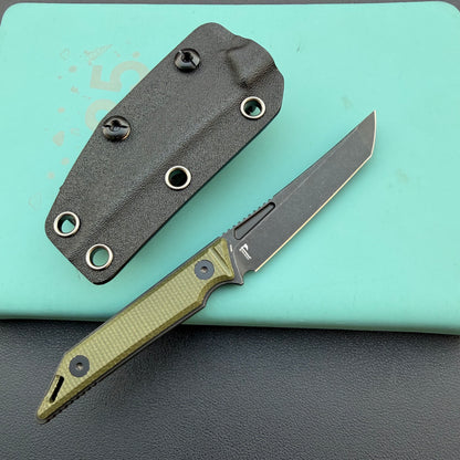 KUBEY KU430F Goliath Fixed Black Green  Fixed  Knife