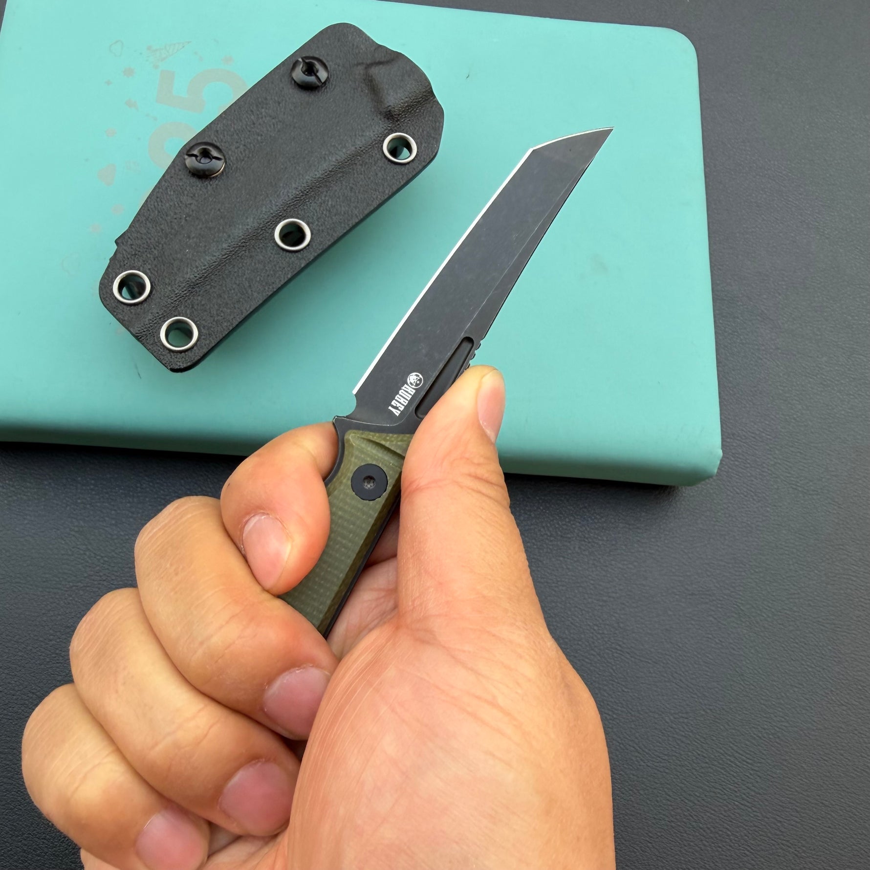 KUBEY knife KU430F Goliath Fixed Black Green  Fixed  Knife