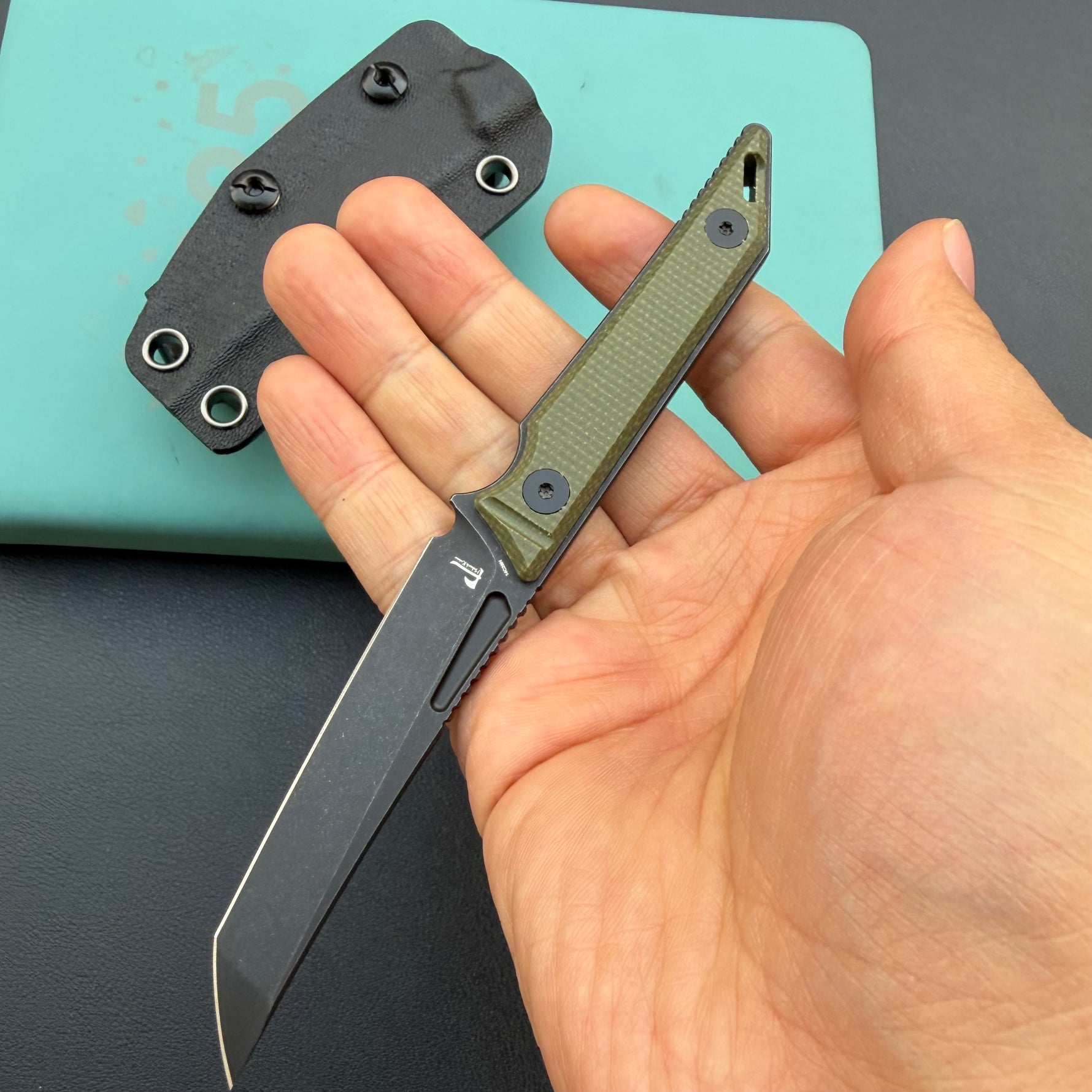 KUBEY knife KU430F Goliath Fixed Black Green  Fixed  Knife