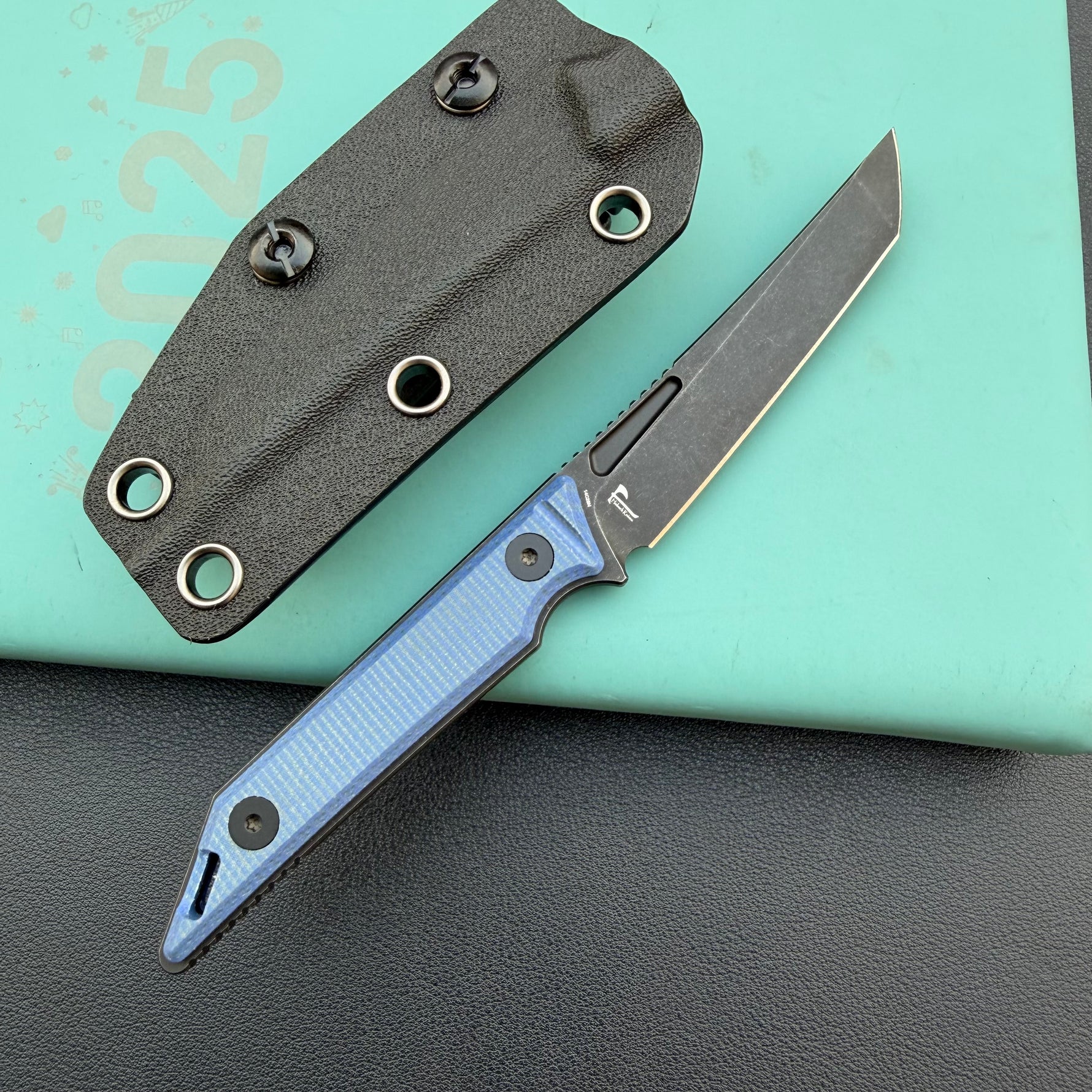 KUBEY knife KU430D Goliath Fixed Black Denim  Fixed  Knife