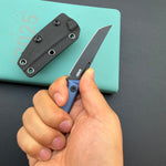 KUBEY knife KU430D Goliath Fixed Black Denim  Fixed  Knife