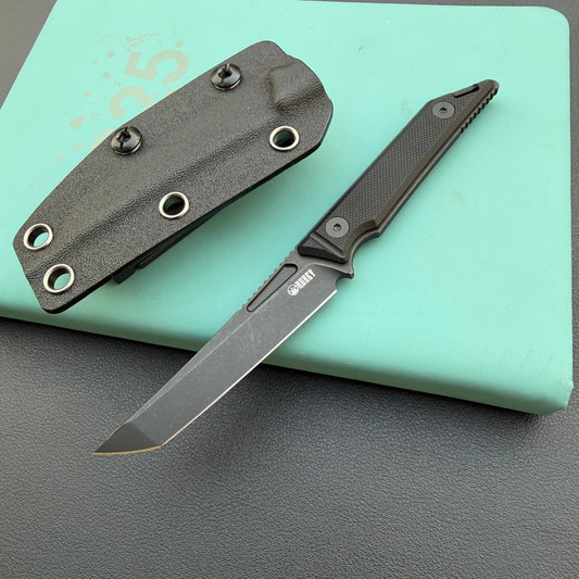 KUBEY KU430B Goliath Fixed Blade Blackout  Fixed  Knife