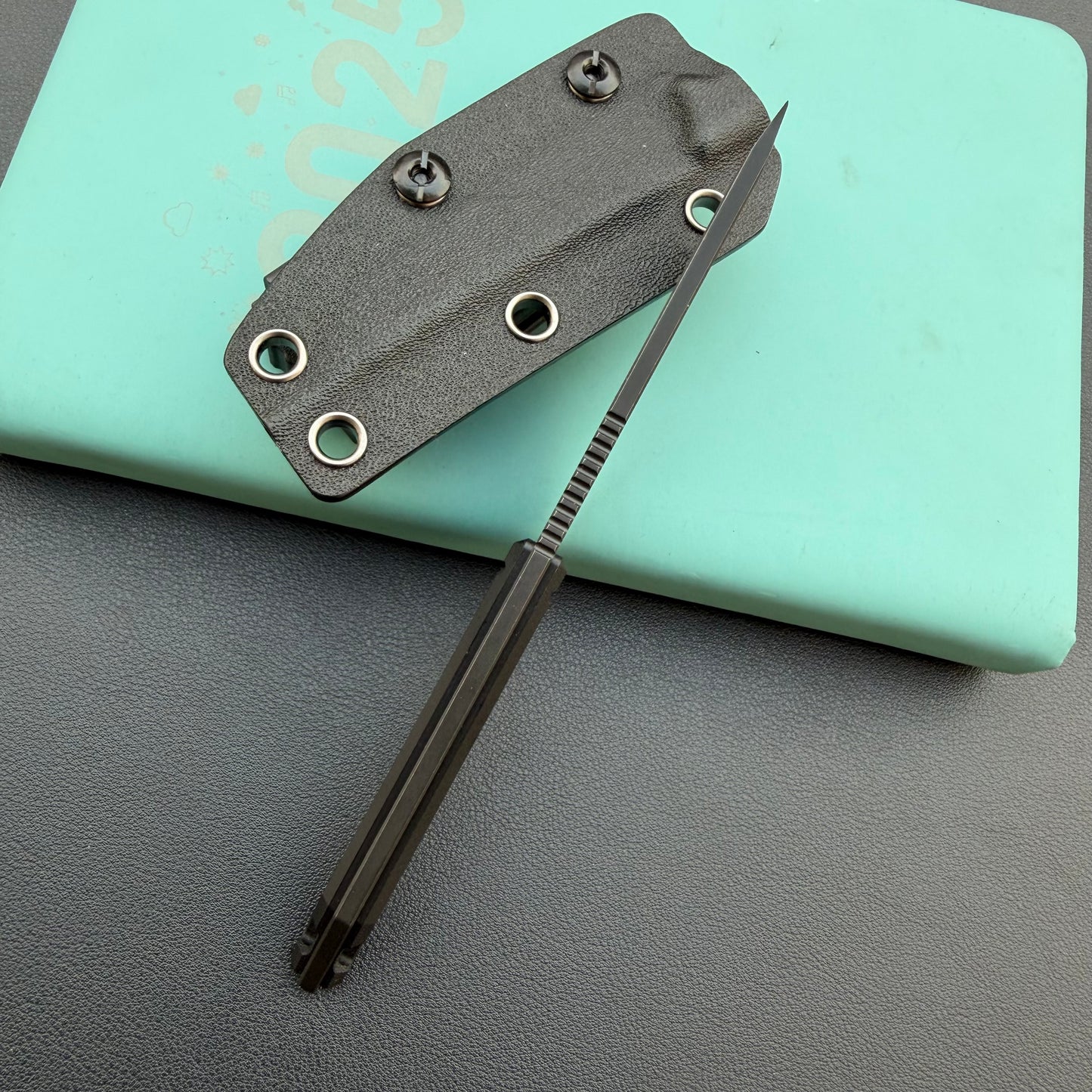 KUBEY KU430B Goliath Fixed Blade Blackout  Fixed  Knife