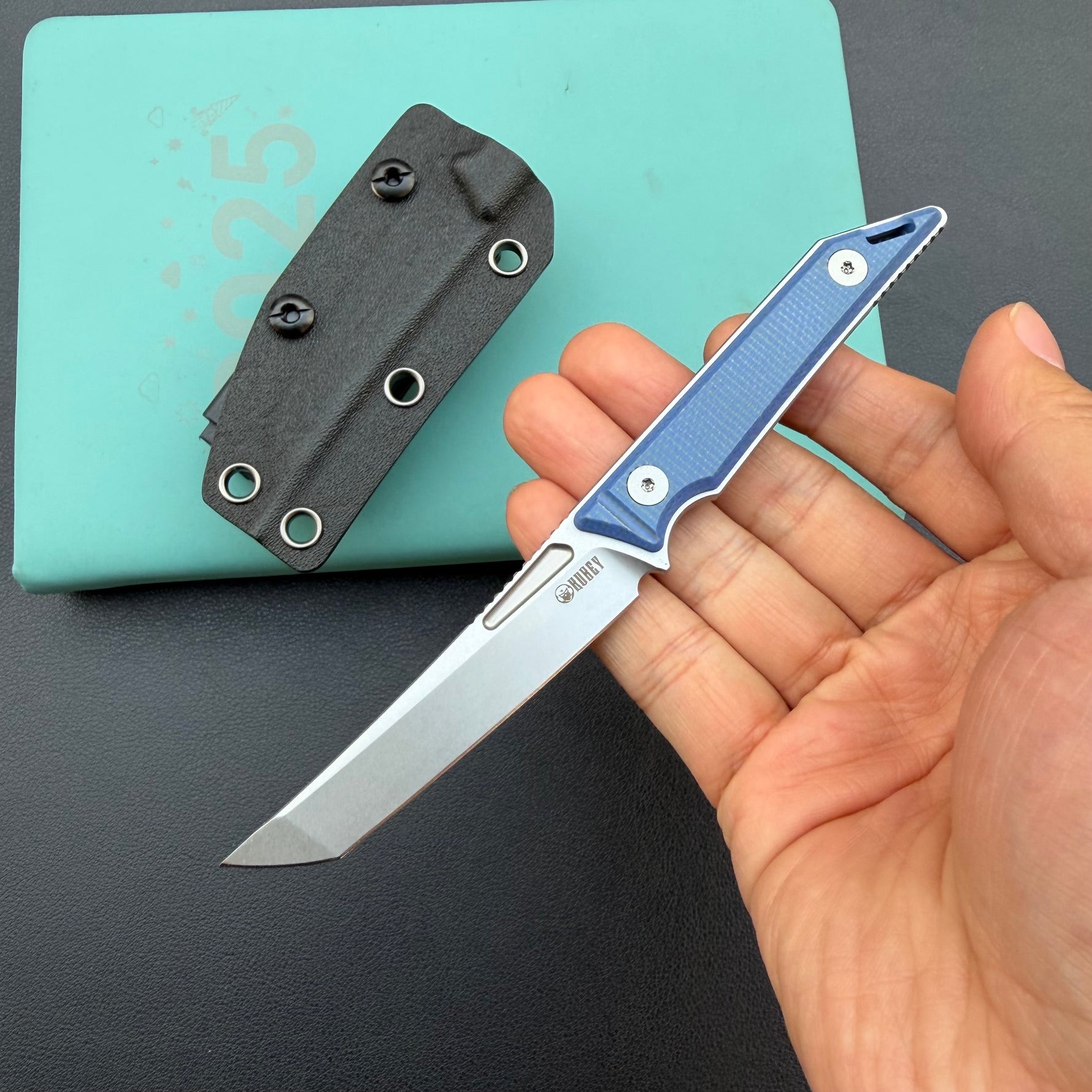 KUBEY knife KU430C Goliath Fixed Blade Denim  Fixed  Knife