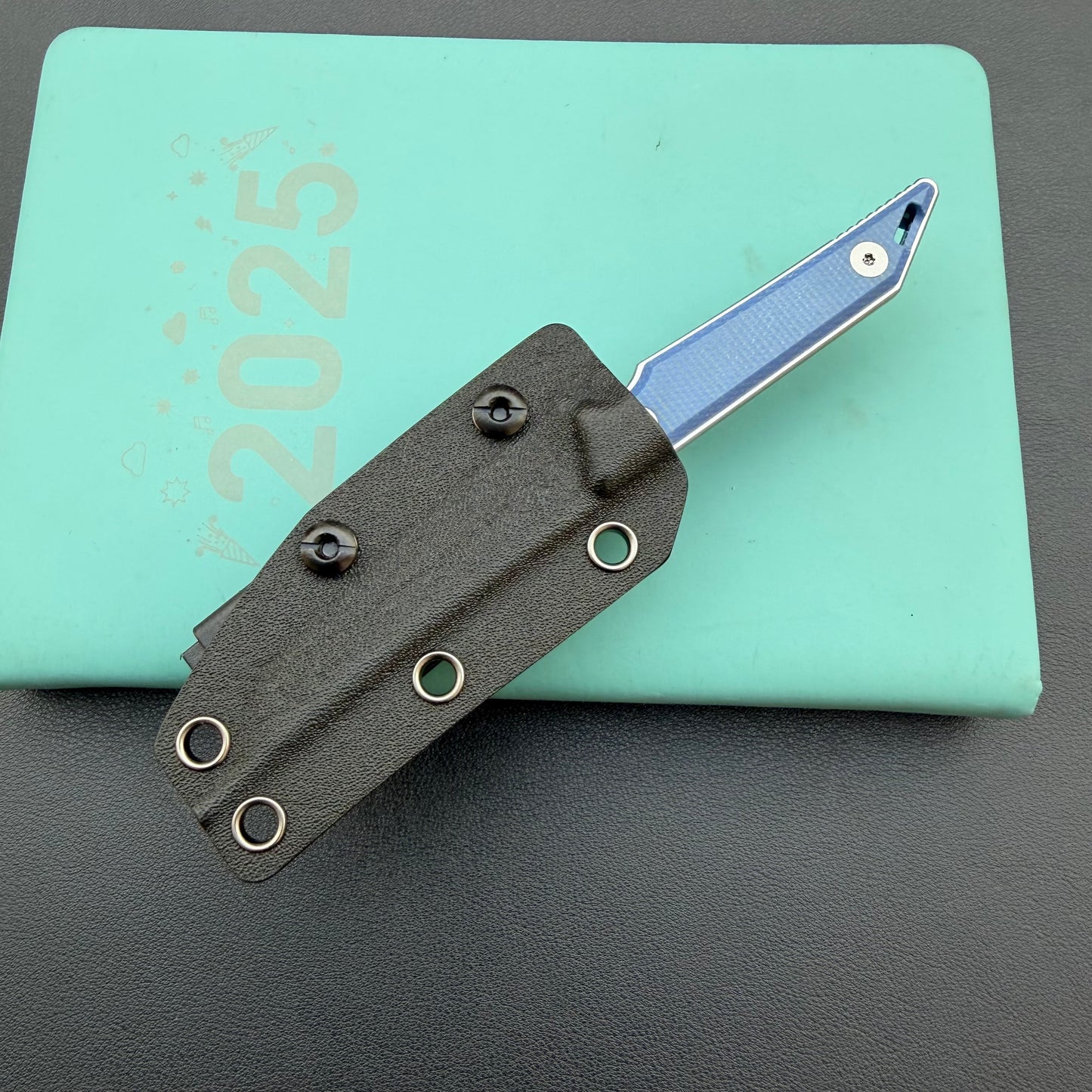 KUBEY KU430C Goliath Fixed Blade Denim  Fixed  Knife