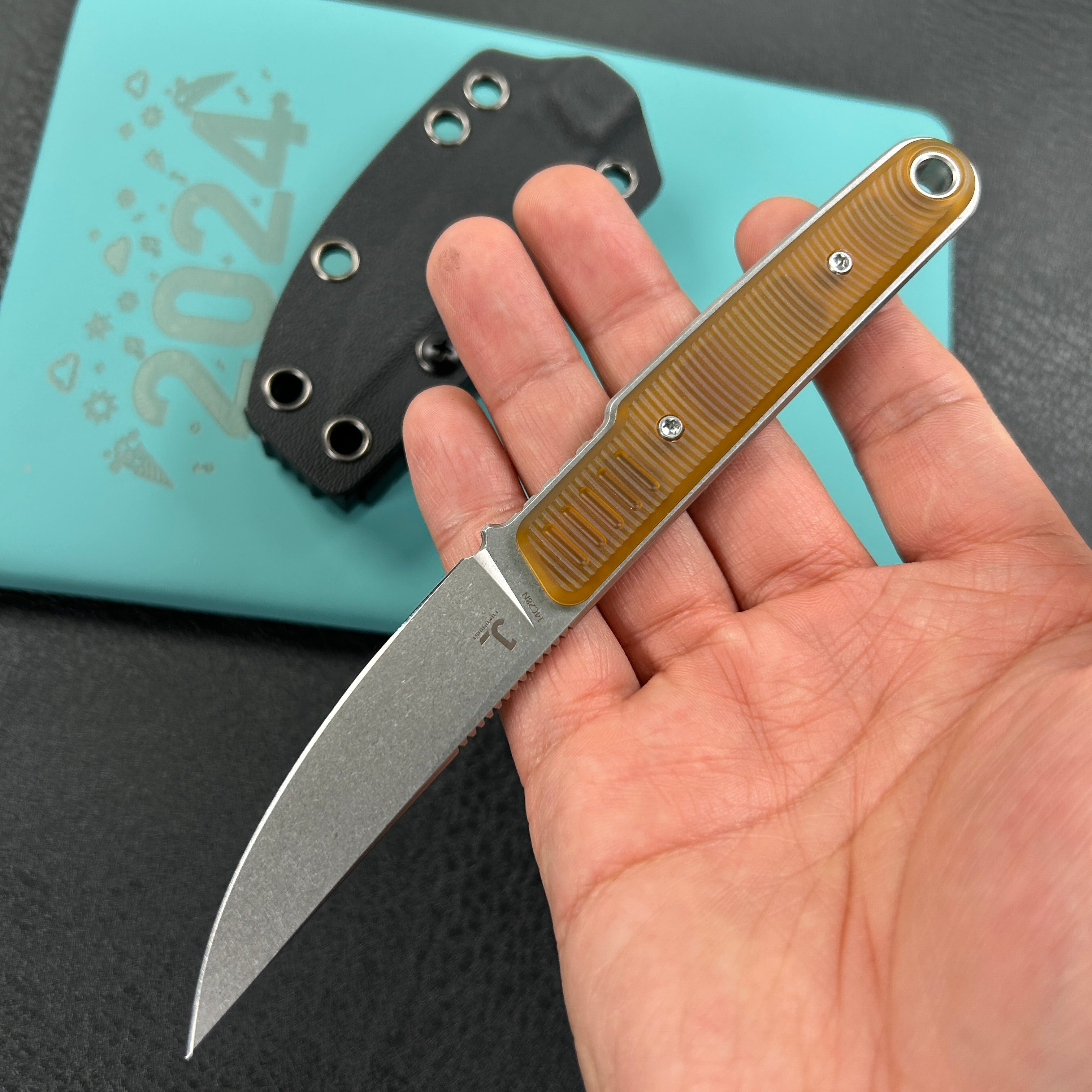 KUBEY  KU355  JL Kwaiken Fixie Every Day Carry Fixed Blade Knife  3.11''  14C28N