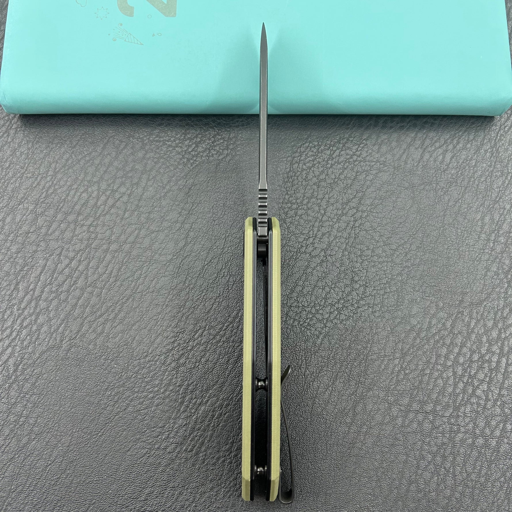 KUBEY knife KU291T Vagrant Linerlock Black Green  Folding Knives