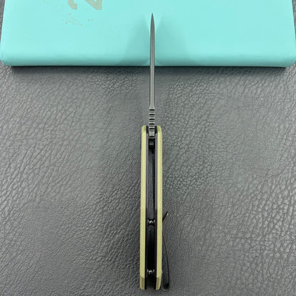 KUBEY knife KU291T Vagrant Linerlock Black Green  Folding Knives