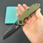 KUBEY knife KU291T Vagrant Linerlock Black Green  Folding Knives