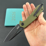 KUBEY knife KU291T Vagrant Linerlock Black Green  Folding Knives