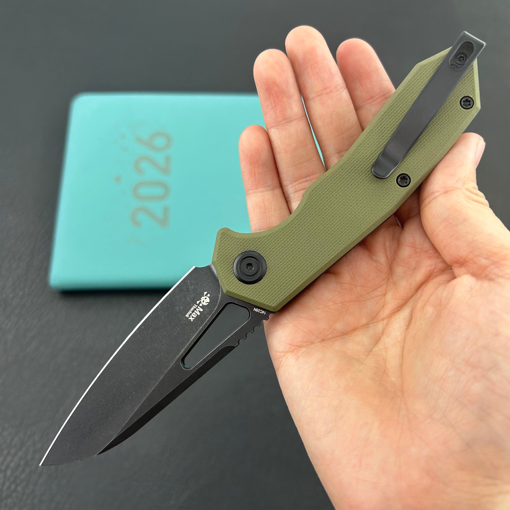 KUBEY knife KU291T Vagrant Linerlock Black Green  Folding Knives