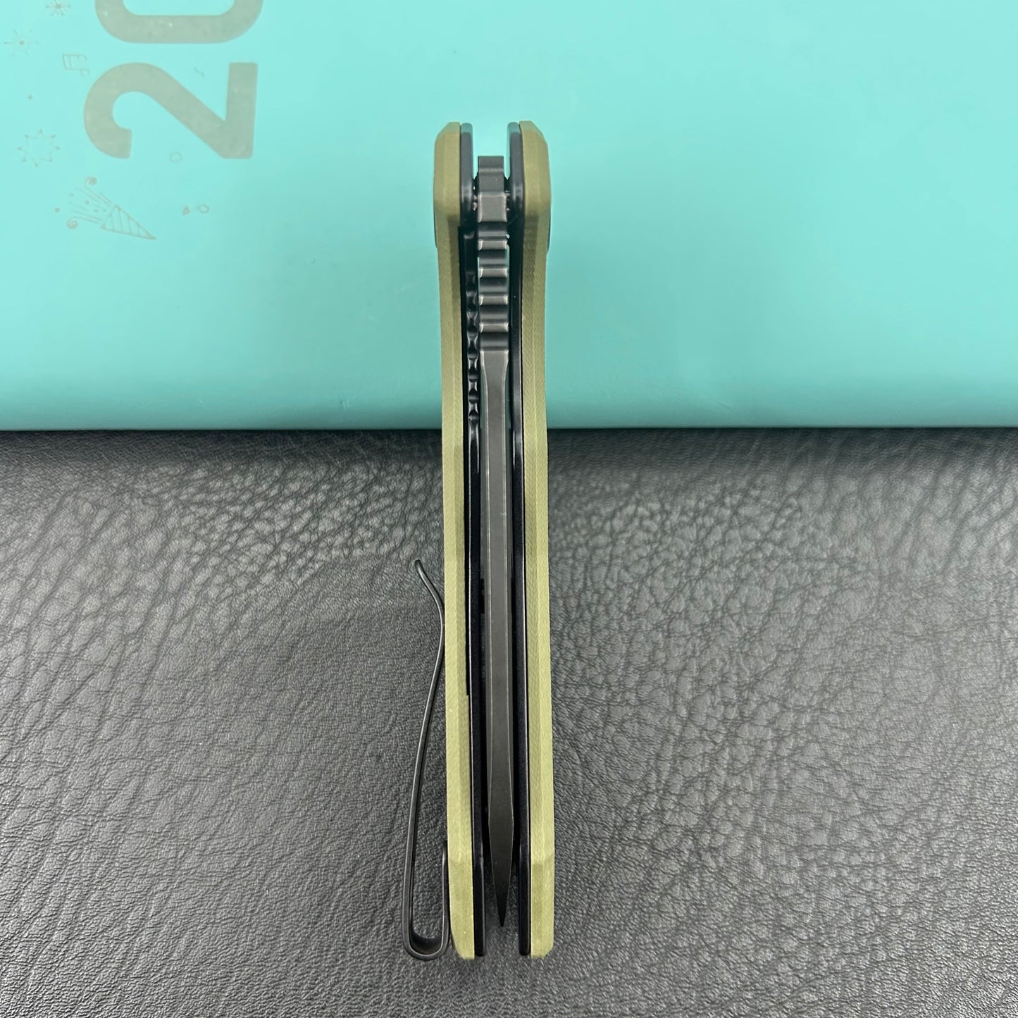 KUBEY knife KU291T Vagrant Linerlock Black Green  Folding Knives