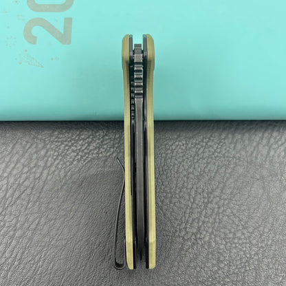KUBEY knife KU291T Vagrant Linerlock Black Green  Folding Knives