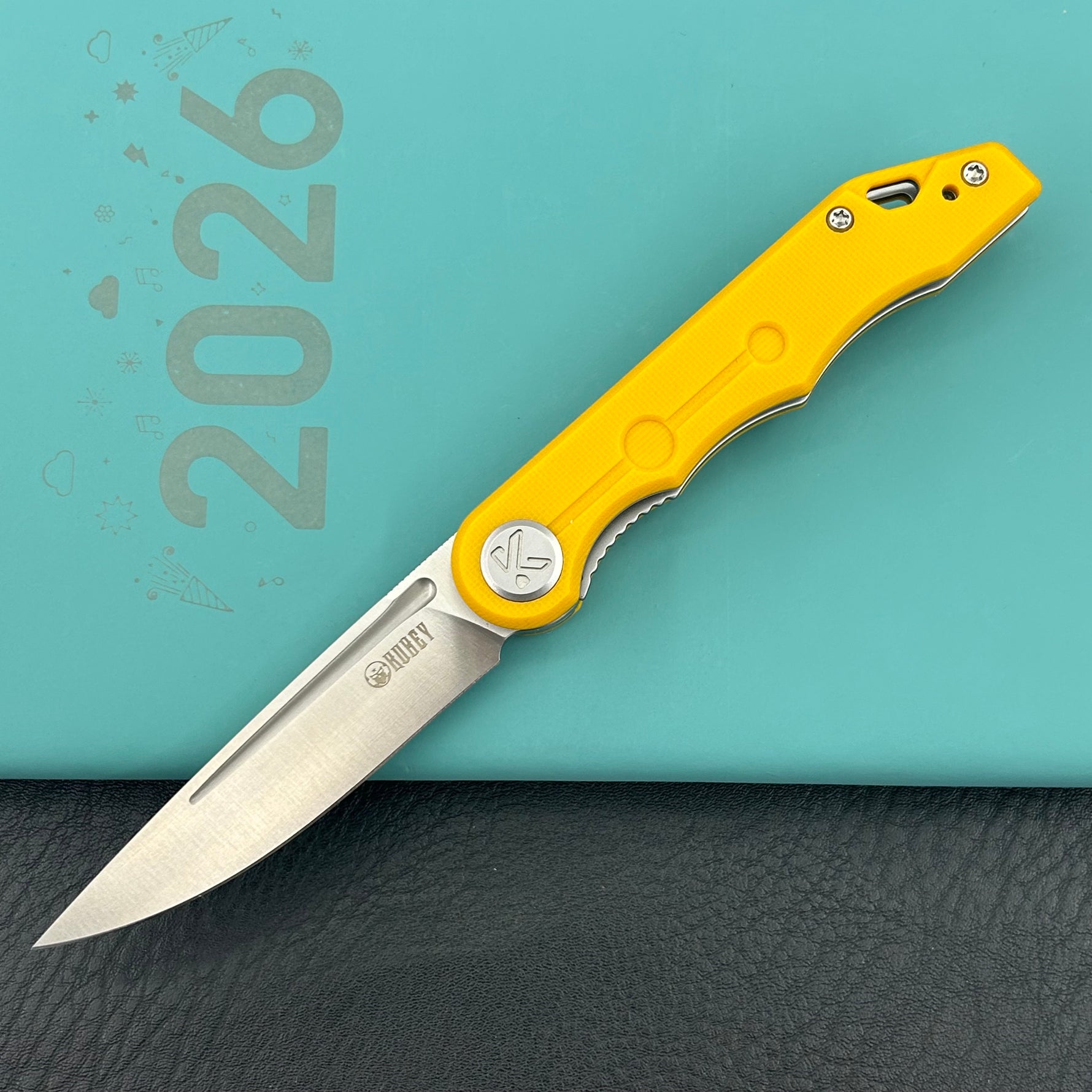 KUBEY knife KU2101J Mizo Linerlock Yellow Folding Knives