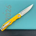 KUBEY knife KU2101J Mizo Linerlock Yellow Folding Knives