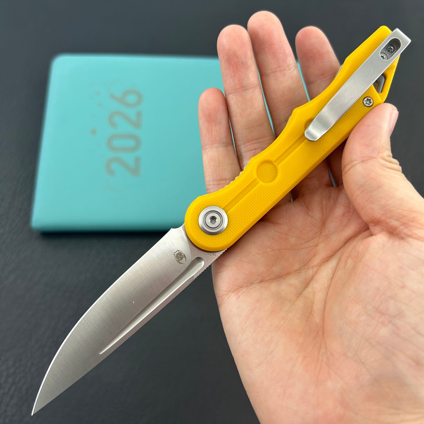 KUBEY knife KU2101J Mizo Linerlock Yellow Folding Knives