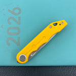 KUBEY knife KU2101J Mizo Linerlock Yellow Folding Knives