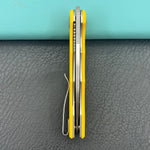 KUBEY knife KU2101J Mizo Linerlock Yellow Folding Knives