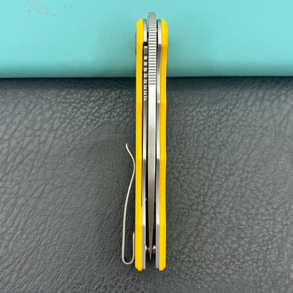 KUBEY knife KU2101J Mizo Linerlock Yellow Folding Knives