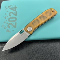 KUBEY KU2104I Hyde Liner Lock EDC Pocket Knife Ultem Handle 2.95" Beadblast 14C28N