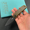 KUBEY  KU2104J Hyde Liner Lock EDC Pocket Knife Ultem Handle 2.95" Blackwash 14C28N