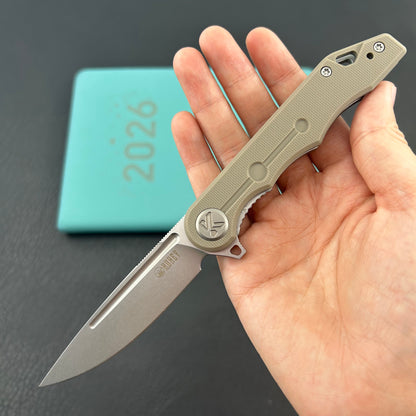 KUBEY knife KU312S Mizo Flipper Linerlock Tan  Folding Knives