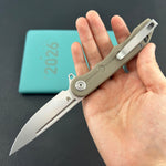KUBEY knife KU312S Mizo Flipper Linerlock Tan  Folding Knives
