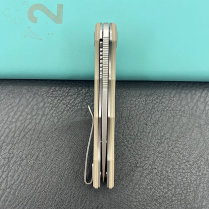 KUBEY knife KU312S Mizo Flipper Linerlock Tan  Folding Knives