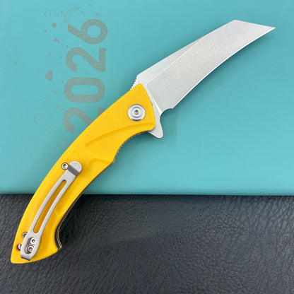 KUBEY knife KU212K Anteater Linerlock Yellow Folding Knives