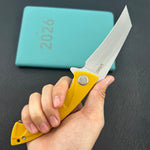 KUBEY knife KU212K Anteater Linerlock Yellow Folding Knives