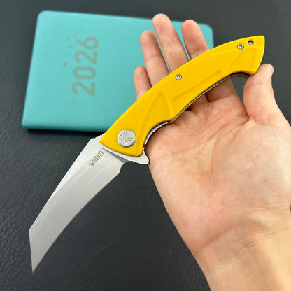 KUBEY knife KU212K Anteater Linerlock Yellow Folding Knives