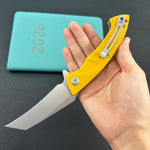 KUBEY knife KU212K Anteater Linerlock Yellow Folding Knives