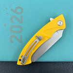 KUBEY knife KU212K Anteater Linerlock Yellow Folding Knives