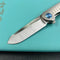 KB Knives KB315A Steelhead Folding Knife Gray Titanium Handle 3.15" Belt Satin M390 Blade