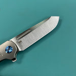 KB KNIVES KB315A Steelhead Folding Knife Gray Titanium Handle 3.15" Belt Satin M390 Blade