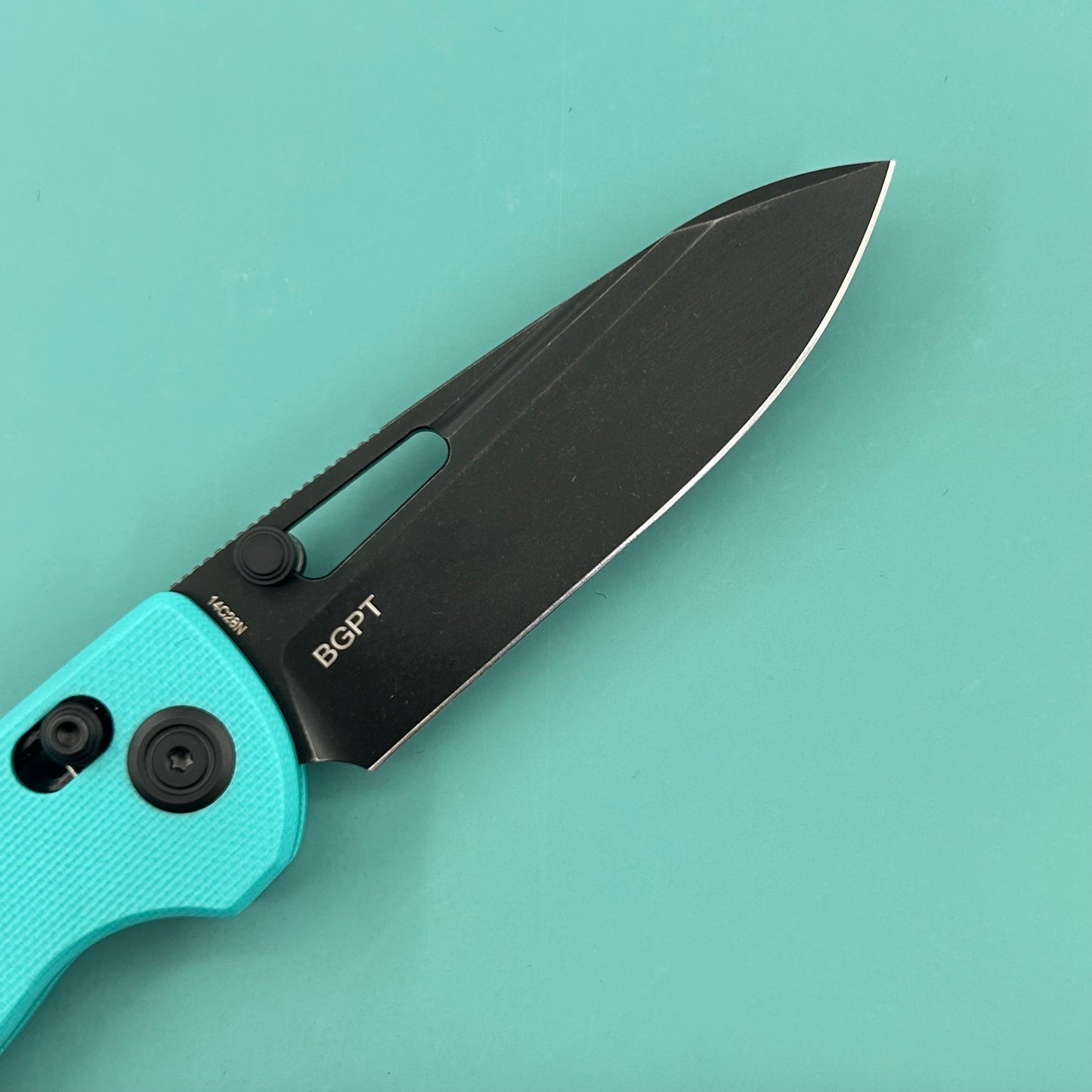 KUBEY knife KU248I Bluff Crossbarlock Black Tiffany Blue Folding Knives