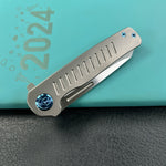 KB KNIVES KB315A Steelhead Folding Knife Gray Titanium Handle 3.15" Belt Satin M390 Blade
