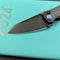 KB Knives KB400D Jake Hoback Design Sumo Button Lock Folding KnifeBlackwash Titanium Handle 3.15" Blackwash CPM 20CV Blade