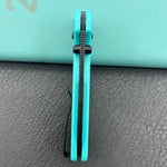 KUBEY knife KU248I Bluff Crossbarlock Black Tiffany Blue Folding Knives