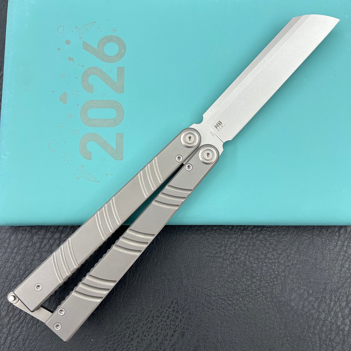 KUBEY knife KU297A Ballistic Gray Titanium   Folding Knives