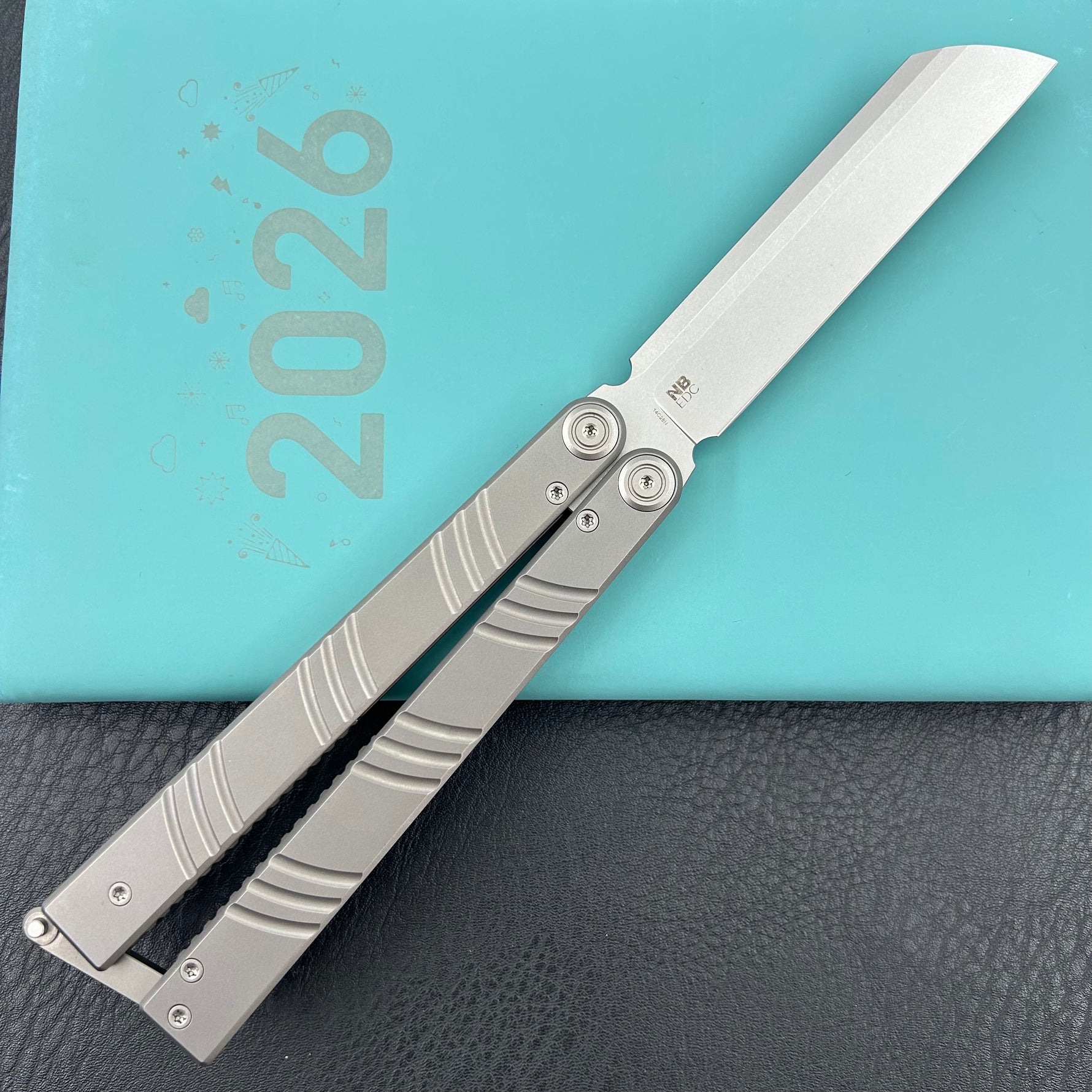 KUBEY knife KU297A Ballistic Gray Titanium   Folding Knives