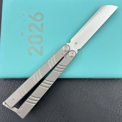 KUBEY knife KU297A Ballistic Gray Titanium   Folding Knives